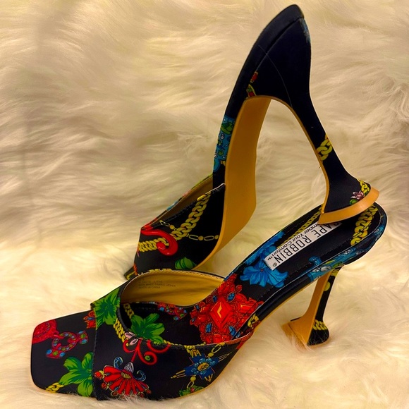 Women’s Heels Slippers By Cape Robbin. Square toe with multi color design - Picture 1 of 5